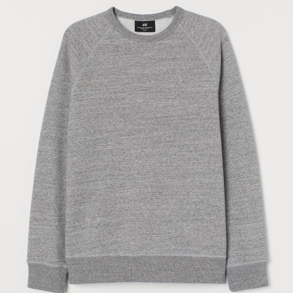 H&M MENS SWEATSHIRT IN GREY - Picture 5 of 7